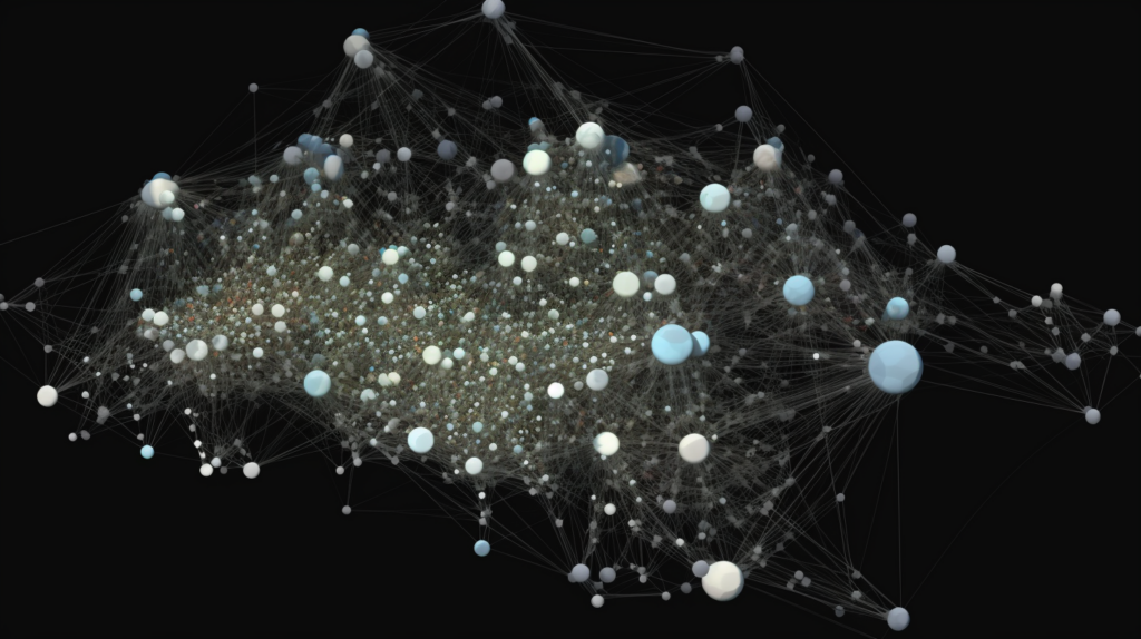 a visualisation of chatgpt (neuronal network)